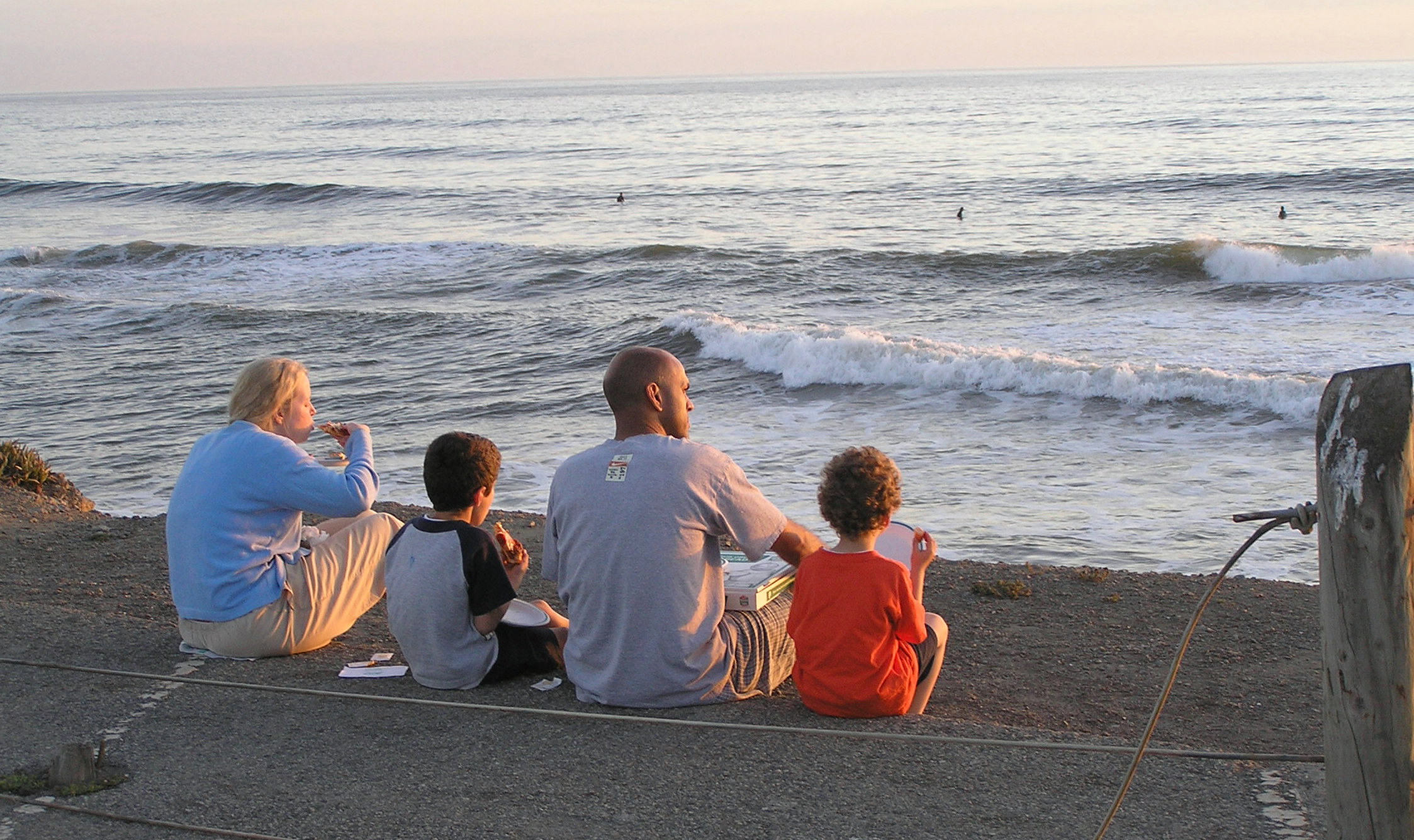 California Family watching the Sunset 2008