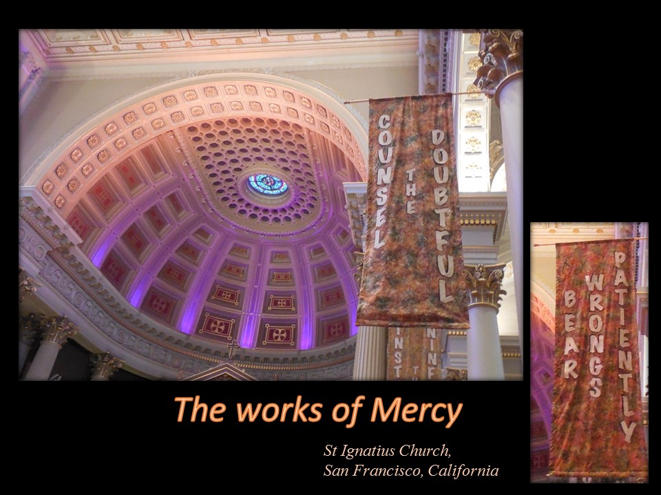 St Ignatius church Works of Mercy during Lent