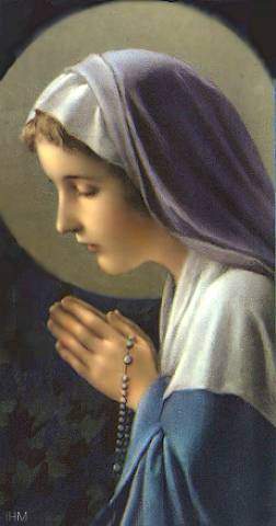 Holy Mary praying