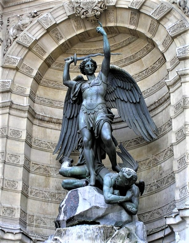 Saint Michael Archangel, from a fountain in Paris