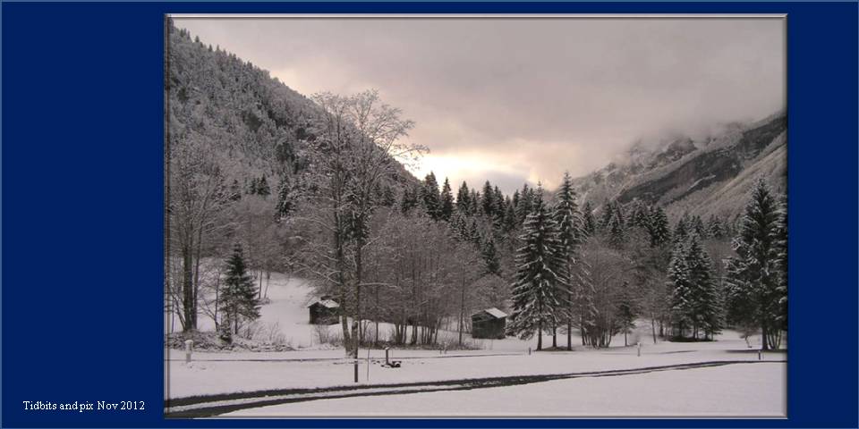 First snow weather in the French Alps