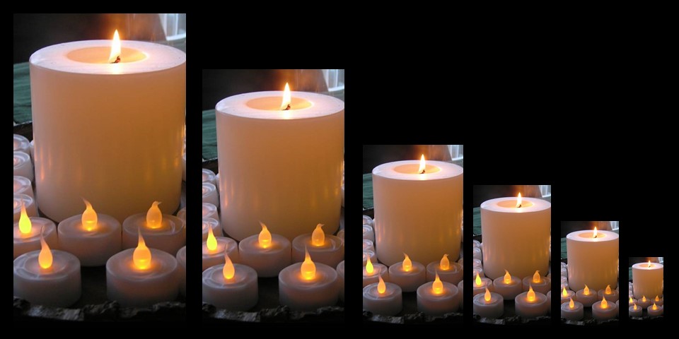 the light of faith, burning candles